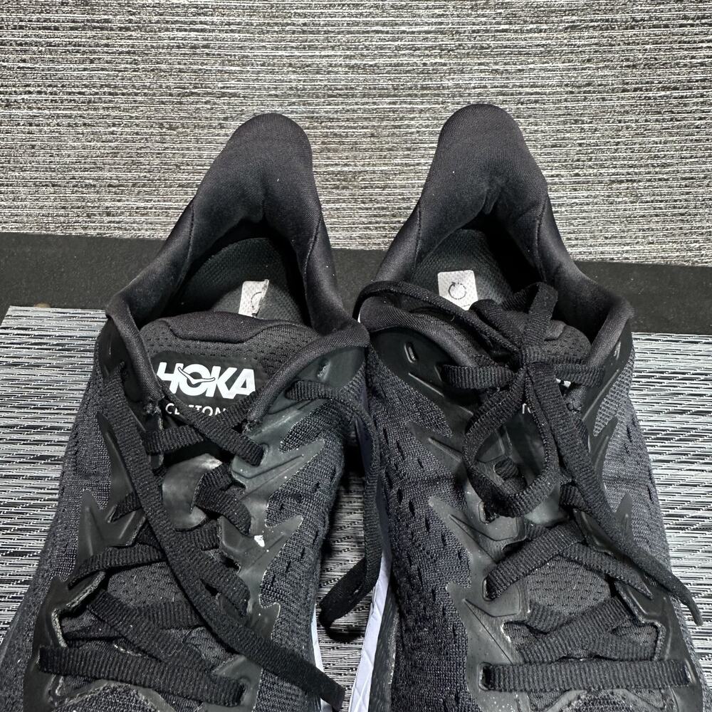 HOKA Clifton 8 Black White Road Running Shoes Sneakers 1119393 BWHT - Men's 11 - Picture 6 of 16